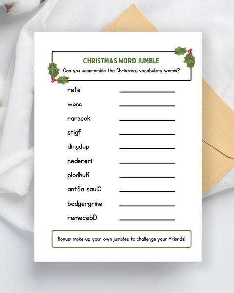 Holiday Activity Pack for Kids (32 sheets)
