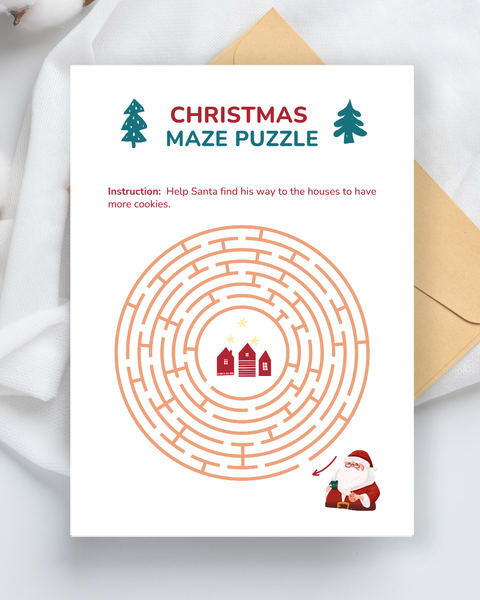 Holiday Activity Pack for Kids (32 sheets)