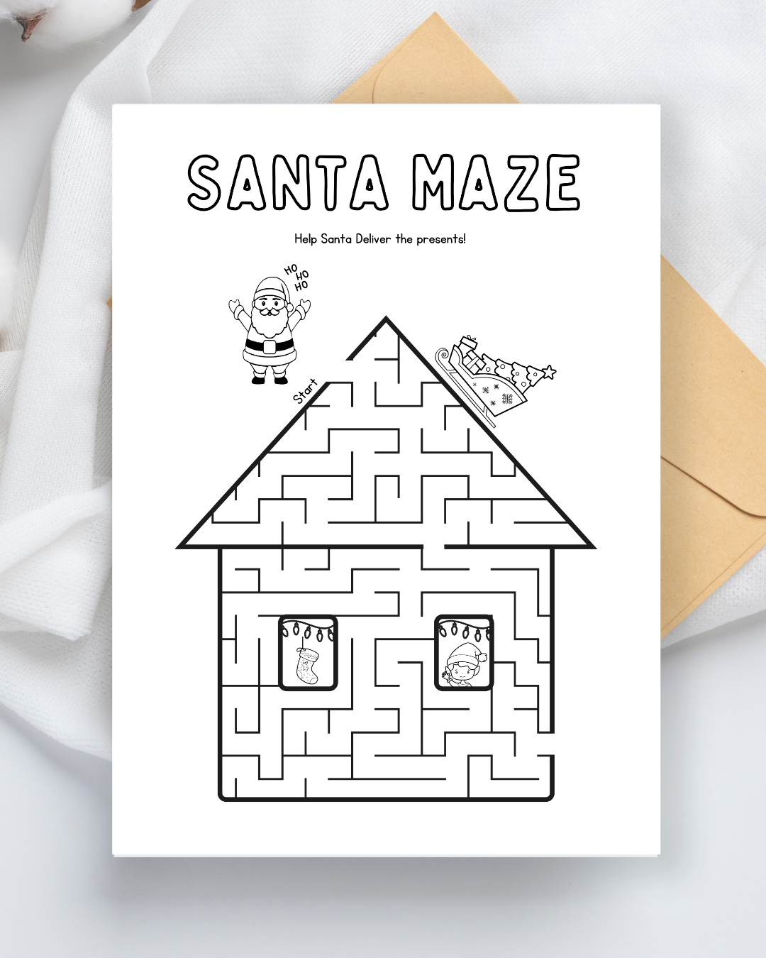 Holiday Activity Pack for Kids (32 sheets)