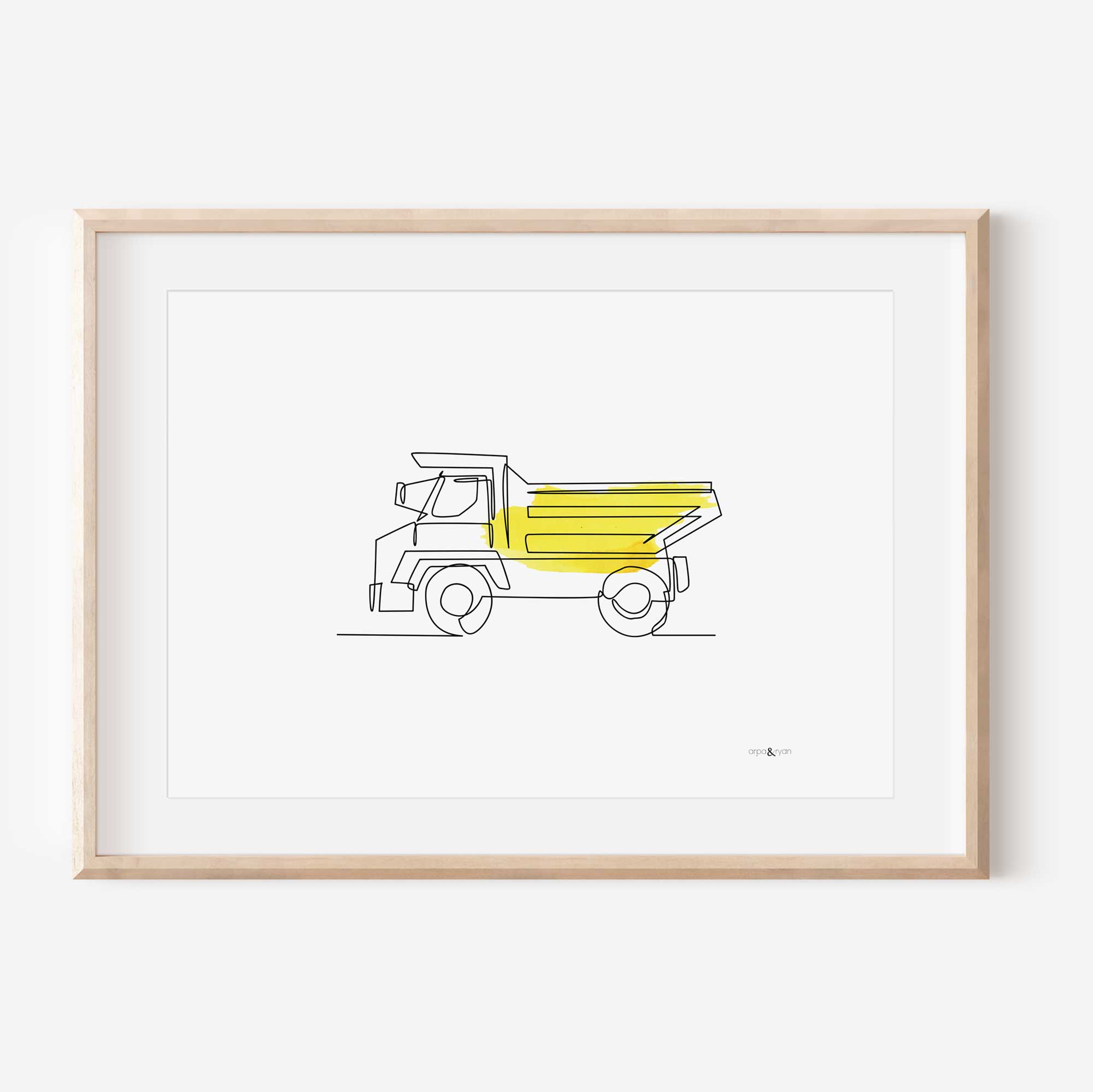 Dump Truck - Line Art