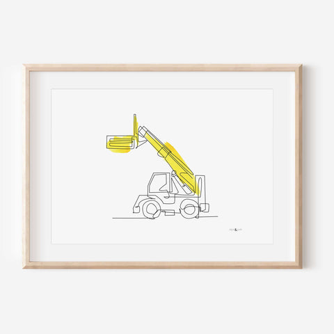Forklift Truck - Line Art