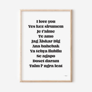 I Love You -  in 10 different languages