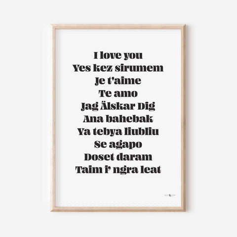 I Love You -  in 10 different languages