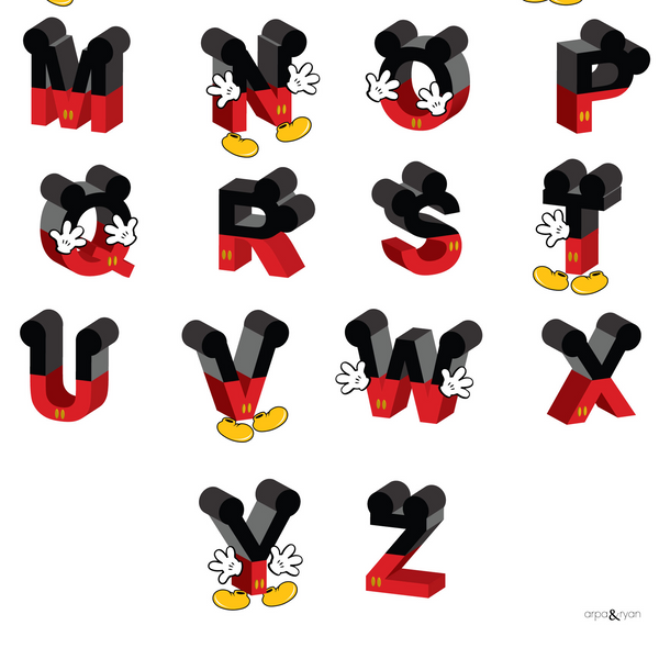 Mickey Mouse- English Alphabet