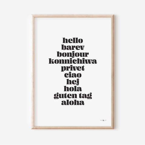 Hello in 10 different languages
